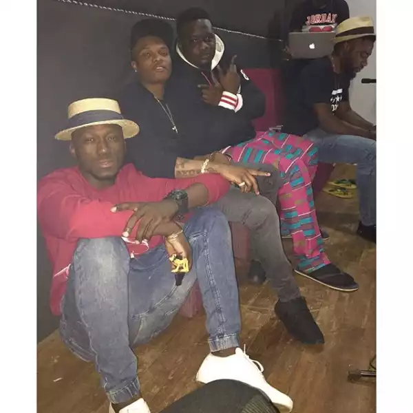 Wizkid And Wande Coal Spotted In The Studio Today [See Photo]